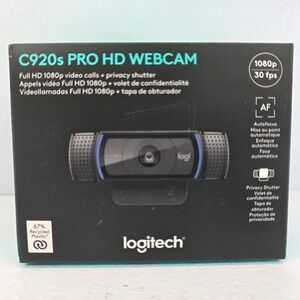 Logitech C920s Pro HD Webcam 1080p 30fps Autofocus Privacy Shutter 960-001257